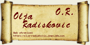 Olja Radišković vizit kartica